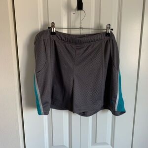 Energy Zone Gray and Teal Athletic Shorts